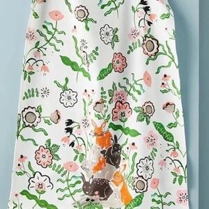 NWT Easter  Spring Anthropologie Bunny Tails Kitchen Dish  Tea Towel